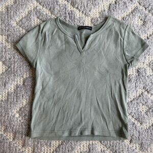 Brandy Melville Sage Green Short Sleeve Tee